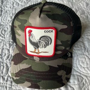 Goorin Bros Animal The Farm Trucker Baseball Snapback Hat Cap Camo Rooster